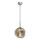 Takpendel på kabel CRUMPLED 1xE27/24W/230V Ø 18 cm rökfärgad