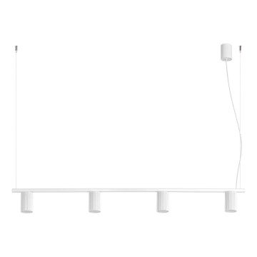 Takpendel på kabel KARBON 4xGU10/10W/230V vit