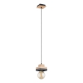 Takpendel på kabel MIKO 1xE27/15W/230V svart/beige