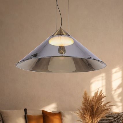 Takpendel på kabel PRESTO 1xGX53/10W/230V, Ø 50 cm, guld/rökgrå