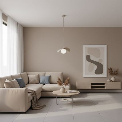 Takpendel på kabel RITUAL 1xG9/8W/230V beige
