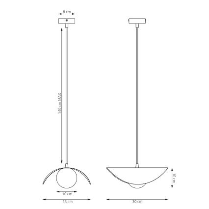 Takpendel på kabel RITUAL 1xG9/8W/230V beige