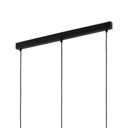 Takpendel på kabel SEBO 3xE27/15W/230V svart/rökbeige