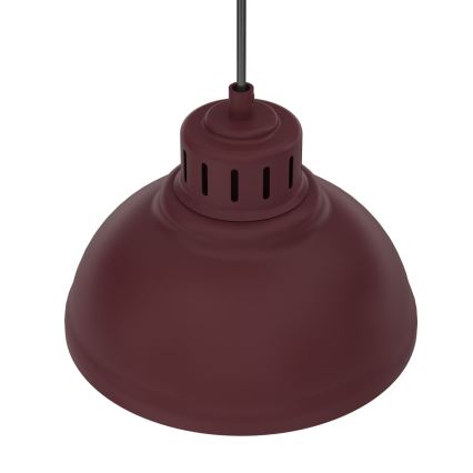 Takpendel på kabel SVEN 3xE27/15W/230V bordeauxröd