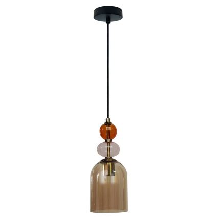 Takpendel på kabel TROPEA 1xE27/15W/230V svart/rökig röd/beige