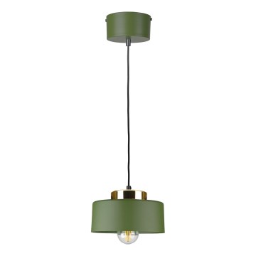 Takpendel på sladd IGNIA 1xE27/60W/230V grön/guld