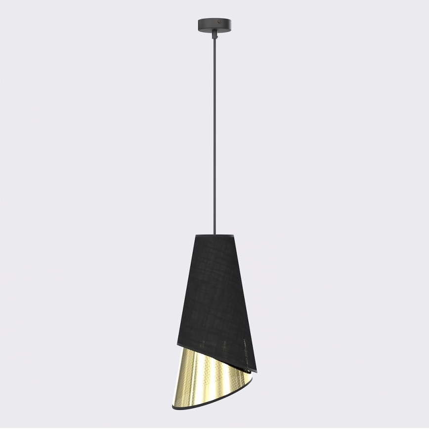 Takpendel på sladd MODA 1xE27/15W/230V svart/guld