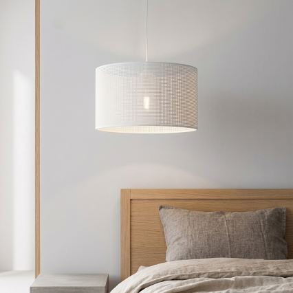 Takpendel på sladd SIRJA PLISADO 1xE27/15W/230V Ø 35 cm vit