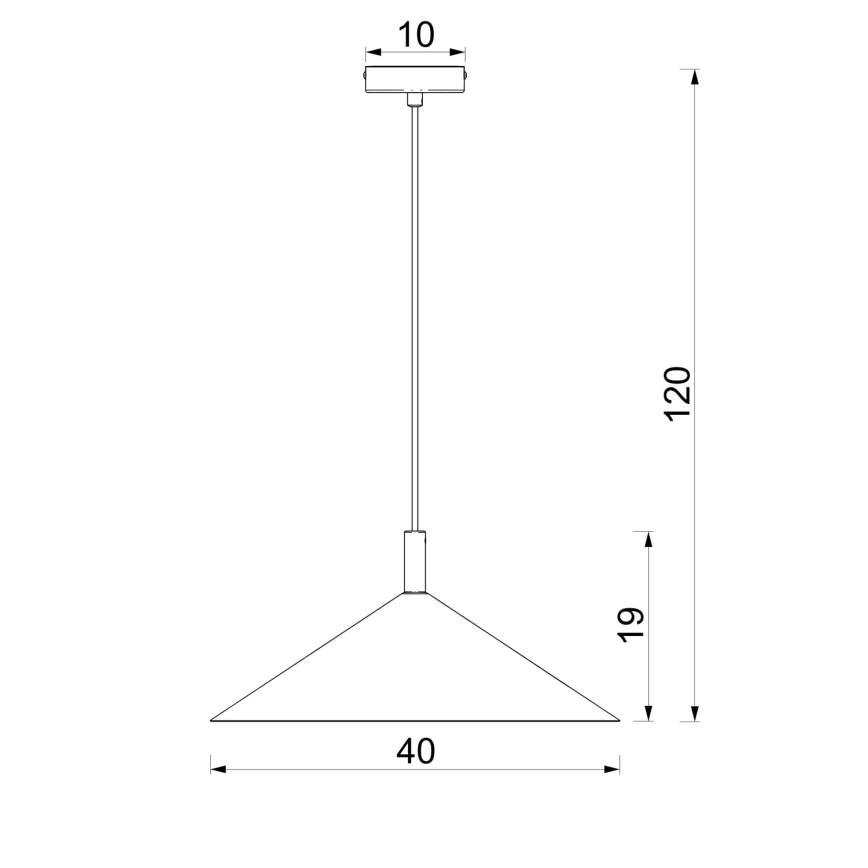 Takpendel på vajer ANEGA 1xGX53/15W/230V Ø 40 cm bordeaux