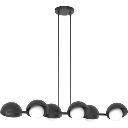 Takpendel på vajer BOOM 6xG9/8W/230V svart