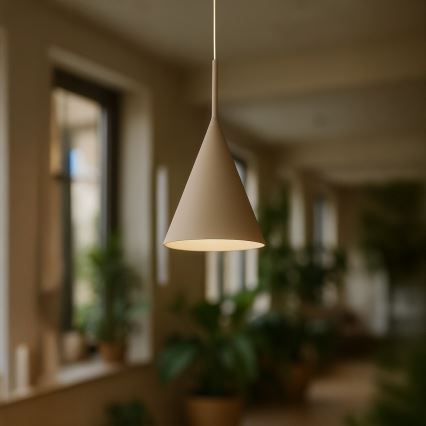 Takpendel på vajer CAPITAL 1xGX53/15W/230V Ø 17 cm beige