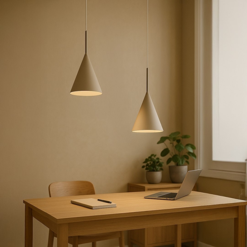 Takpendel på vajer CAPITAL 1xGX53/15W/230V Ø 17 cm beige