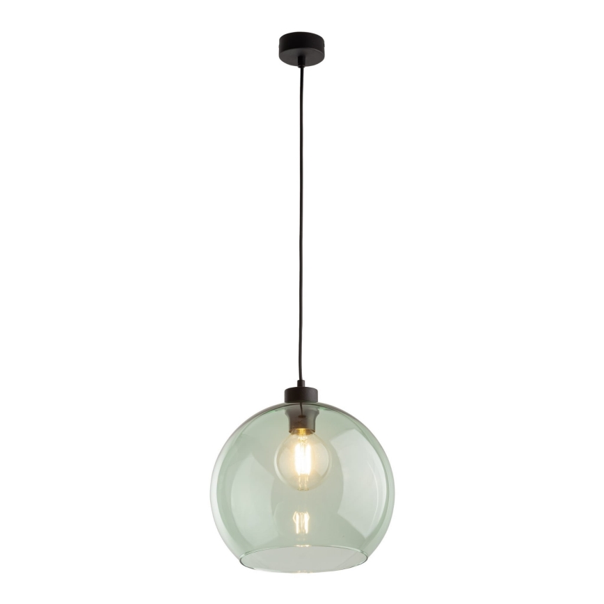 Takpendel på vajer CUBUS 1xE27/15W/230V svart/rökgrön