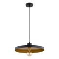 Takpendel på vajer ETERI 1xE27/15W/230V svart/guld