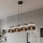 Takpendel på vajer KARBON 4xE27/15W/230V svart/grå