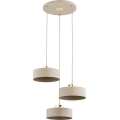Takpendel på vajer SELIA 3xE27/15W/230V beige