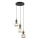 Takpendel på vajer SOPHIA 3xE14/10W/230V svart/grön/rökbeige