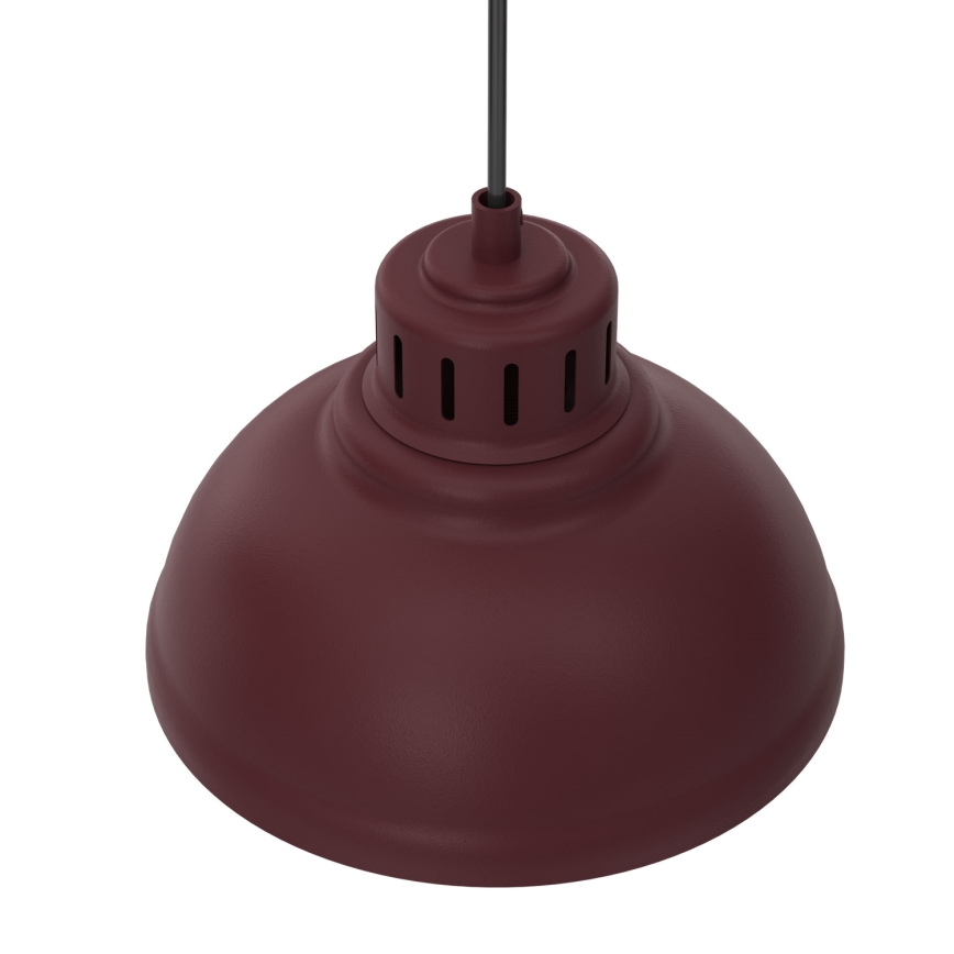 Takpendel på vajer SVEN 4xE27/15W/230V burgundyröd