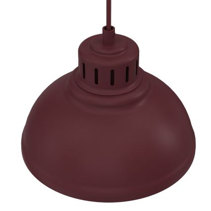 Takpendel på vajer SVEN 4xE27/15W/230V burgundyröd