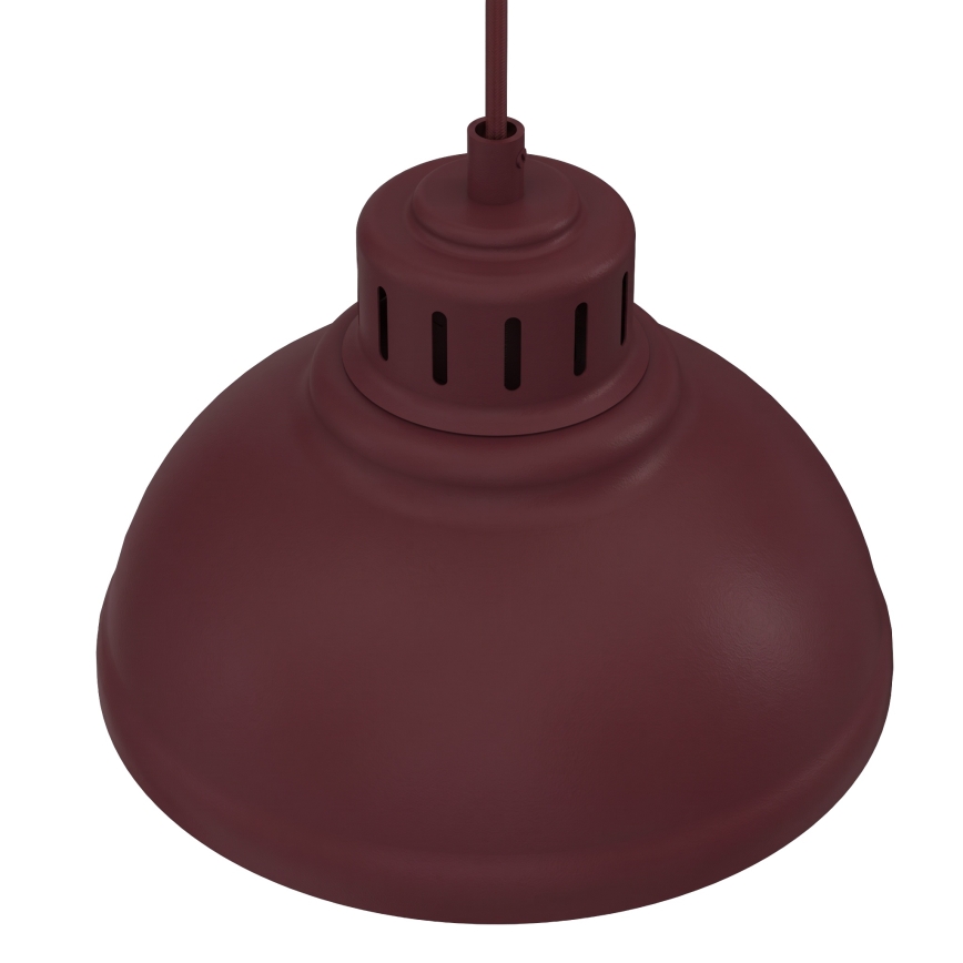 Takpendel på vajer SVEN 4xE27/15W/230V burgundyröd