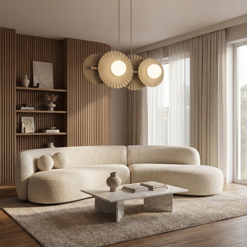 Takpendel på vajer UMBRA 4xG9/8W/230V beige