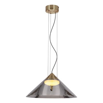 Takpendel PRESTO med kabel 1xGX53/10W/230V, diameter 34 cm, guld/rökgrå