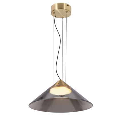 Takpendel PRESTO med kabel 1xGX53/10W/230V, diameter 34 cm, guld/rökgrå