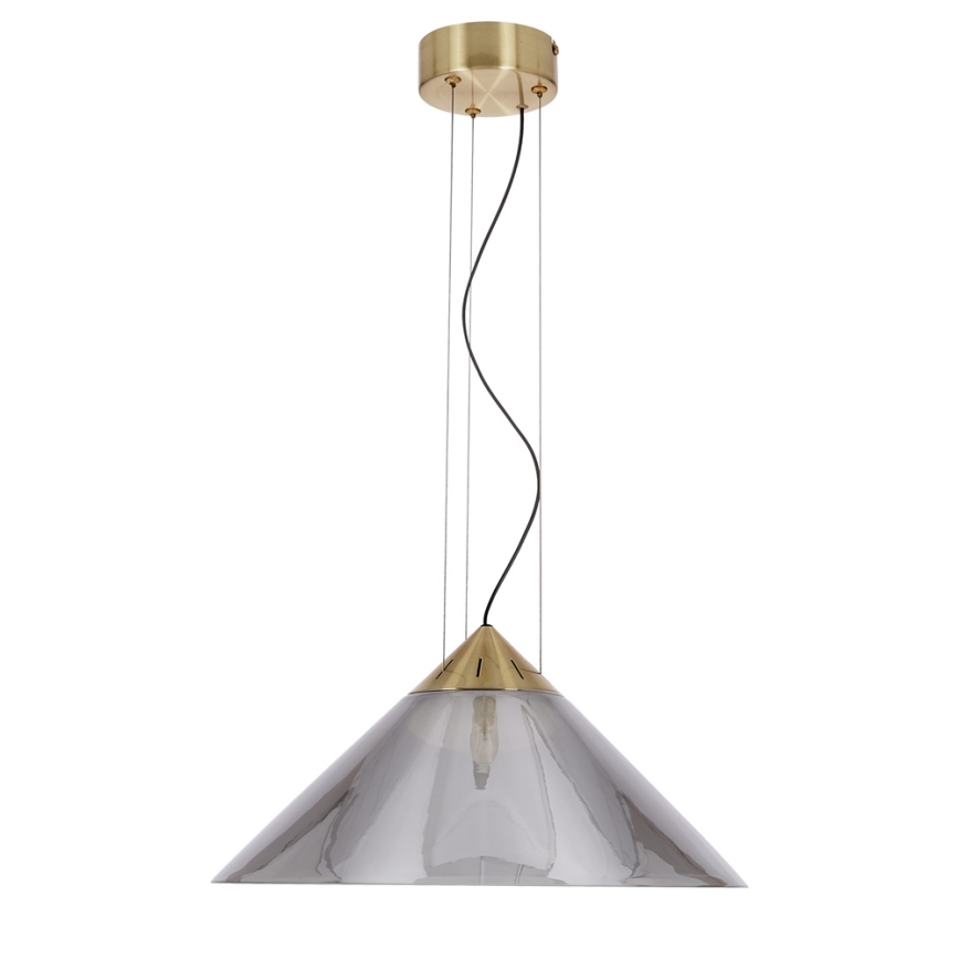 Takpendel PRESTO med kabel 1xGX53/10W/230V, diameter 34 cm, guld/rökgrå
