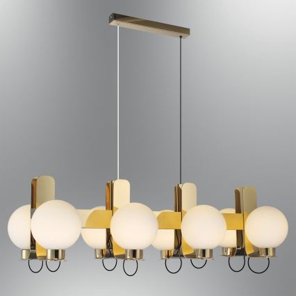 Takpendel REGGIO 8xE27/40W/230V guld