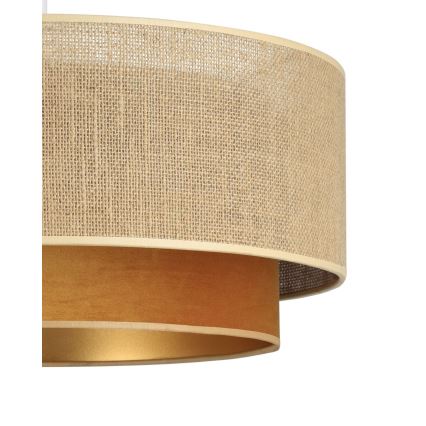 Takpendel SARTA 1xE27/60W/230V Ø 45 cm, koppar/jute