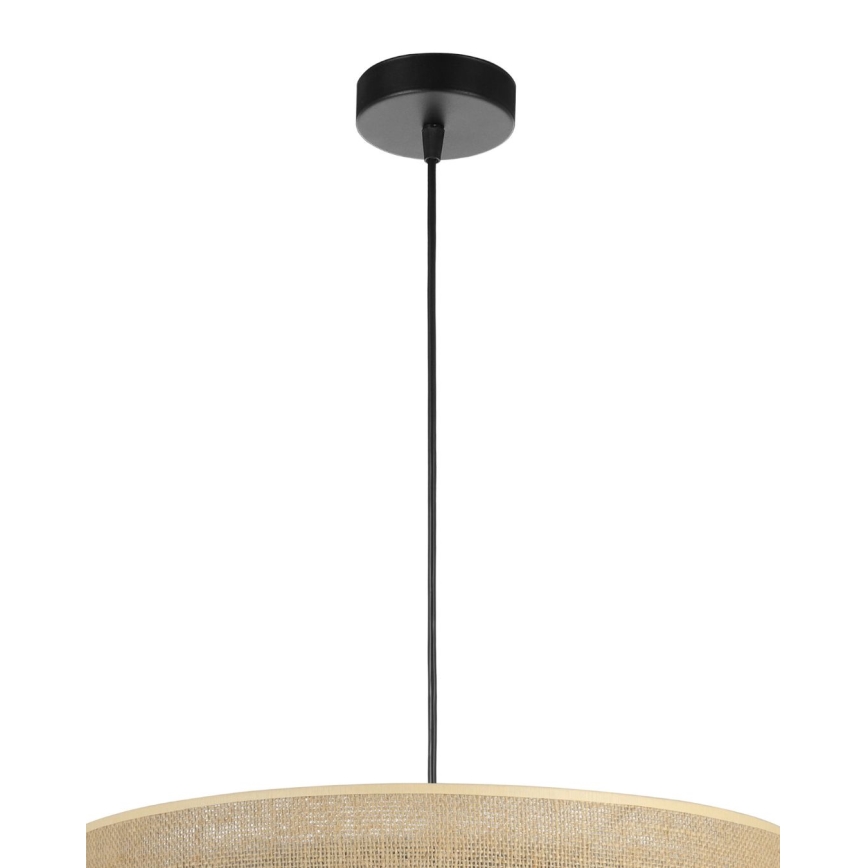 Takpendel SARTA 1xE27/60W/230V Ø 45 cm svart/jute