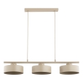 Takpendel SELIA på sladd 3xE27/15W/230V beige