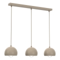 Takpendel SOOL på sladd 3xE27/15W/230V beige