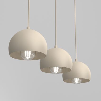 Takpendel SOOL på sladd 3xE27/15W/230V beige