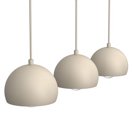 Takpendel SOOL på sladd 3xE27/15W/230V beige