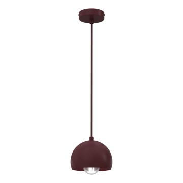 Takpendel SOOL på vajer 1xE27/15W/230V Ø 15 cm bordeaux