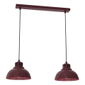 Takpendel SVEN 2xE27/15W/230V vinröd