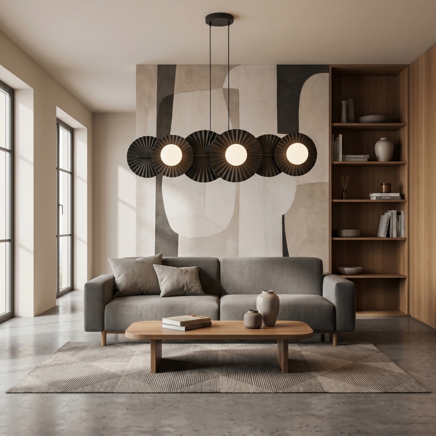Takpendel UMBRA med vajer 6xG9/8W/230V svart