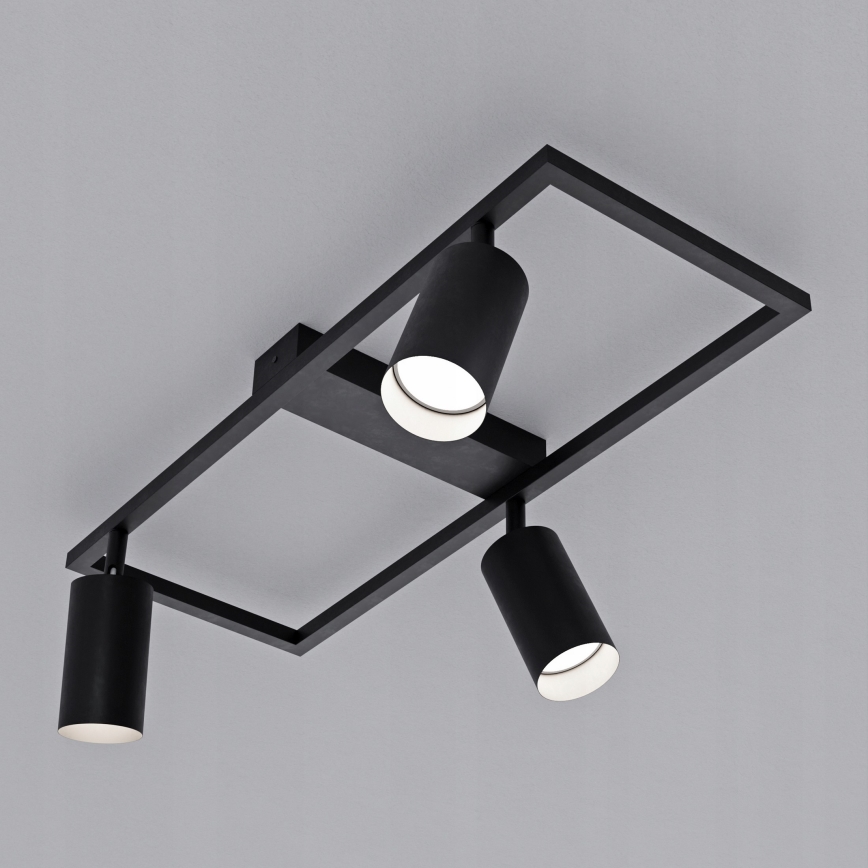 Takspot 3xGU10/30W/230V svart