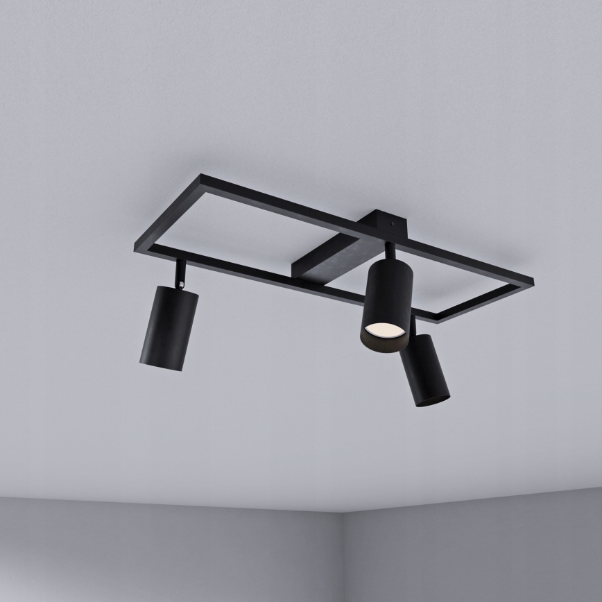 Takspot 3xGU10/30W/230V svart