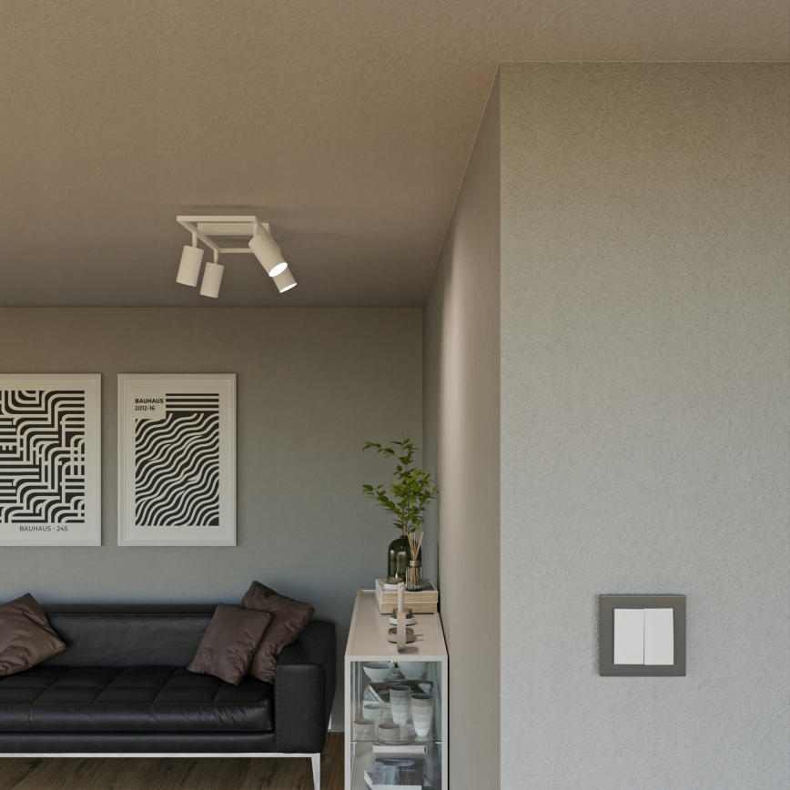 Takspot 4xGU10/30W/230V, vit