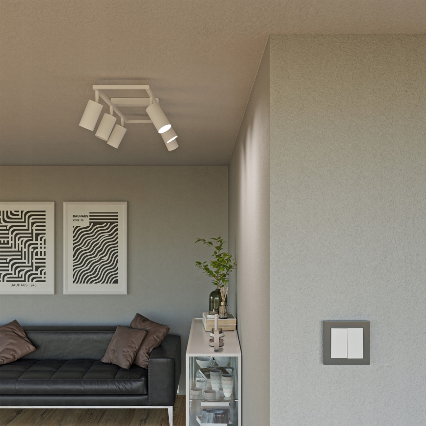 Takspot 6x GU10/30 W/230 V vit