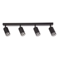 Takspot PIPE 4xGU10/10W/230V svart