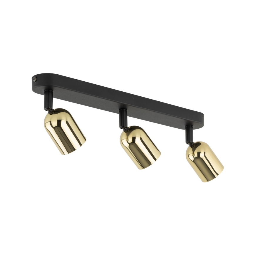 Takspot TOP 3xGU10/10W/230V svart/guld