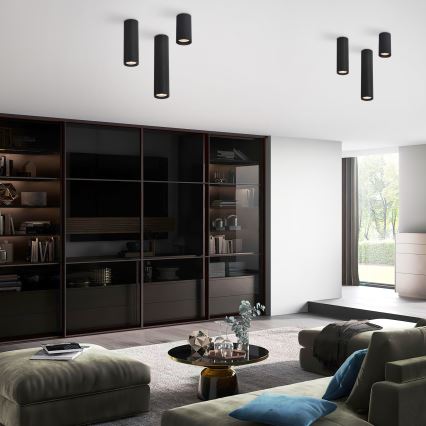 Takspot TUNE L 1xGU10/10W/230V 24 cm svart