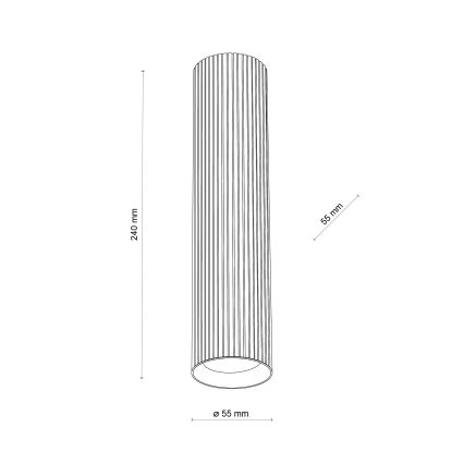 Takspot TUNE L 1xGU10/10W/230V 24 cm vit