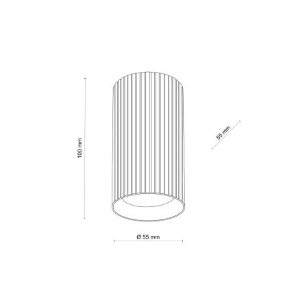 Takspot TUNE S 1xGU10/10W/230V 10 cm svart