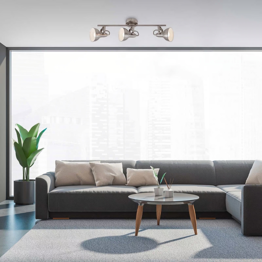 Takspotlight 3xE14/40W/230V i matt krom