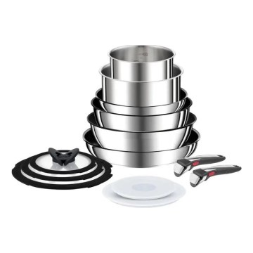 Tefal - 13-delars set med kokkärl INGENIO PREFERENCE ON, rostfritt stål