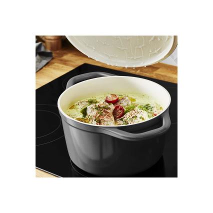 Tefal - Gryta med lock AIR 20 cm antracit